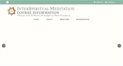 Desktop Screenshot of interspiritualmeditation.org