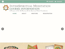 Tablet Screenshot of interspiritualmeditation.org